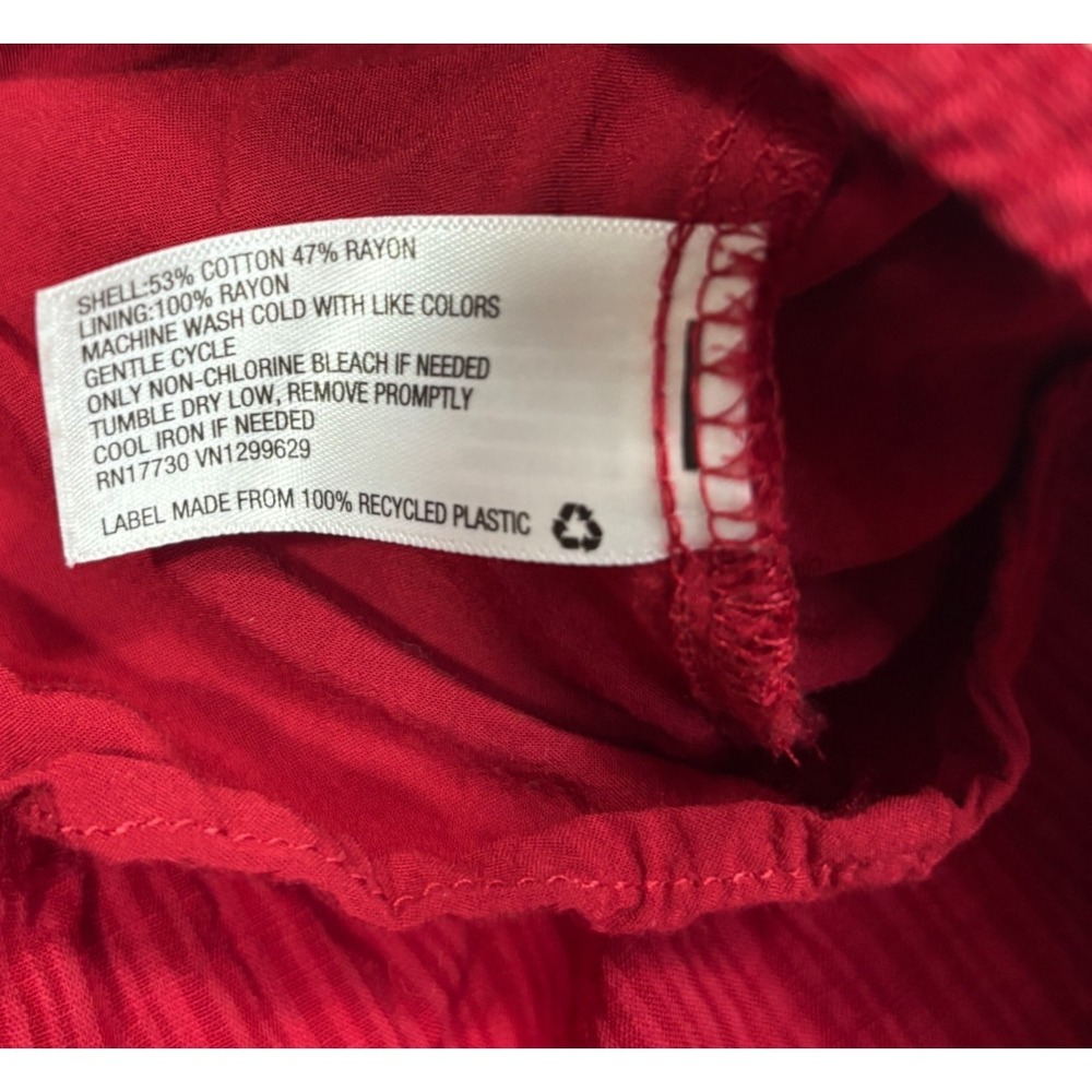 Knox Rose Womens Red Embroidered‎ Tiered Midi Dress Sz M Prairie Boho Cottage - Picture 8 of 10